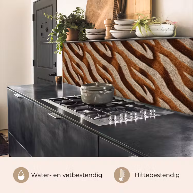 Zebra - Patroon - Bruin keuken achterwand 2 middel 871 -usp_NL