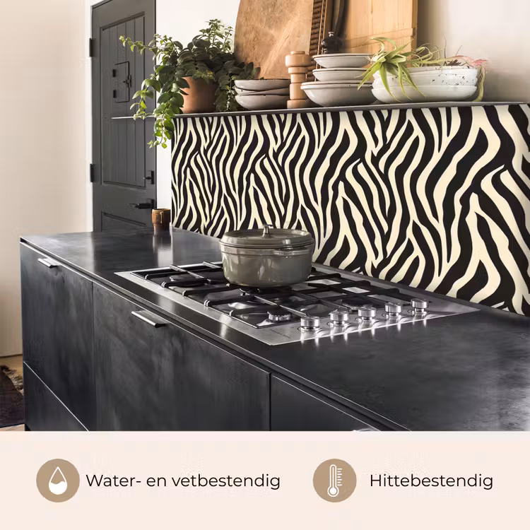 Zebra - Print - Klassiek - Zwart keuken achterwand 2 middel 871 -usp_NL