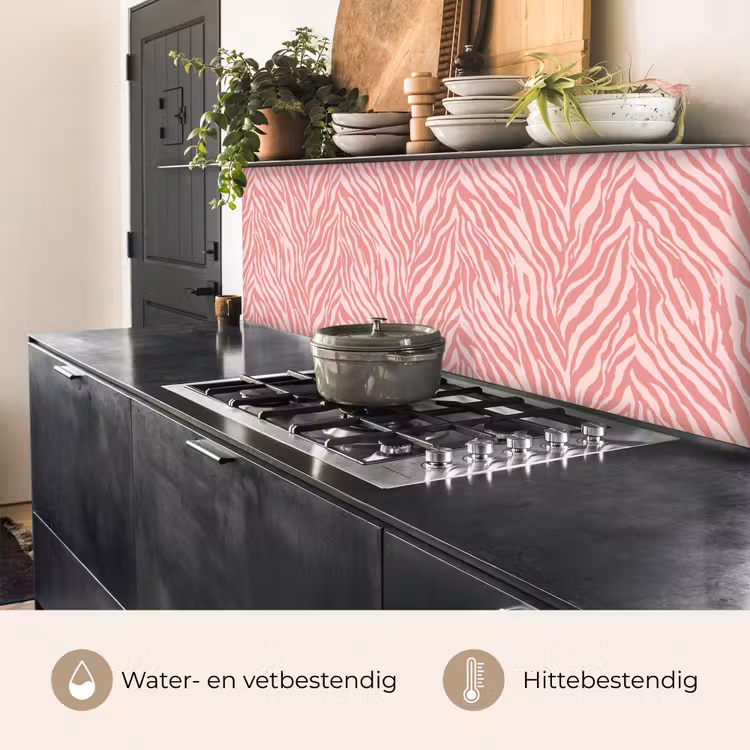 Zebra - Print - Roze keuken achterwand 2 middel 871 -usp_NL