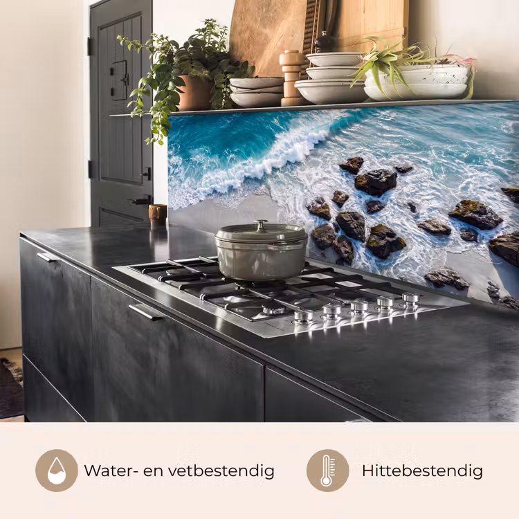 Zee - Golf - Strand - Natuur - Blauw keuken achterwand 2 middel -usp_NL