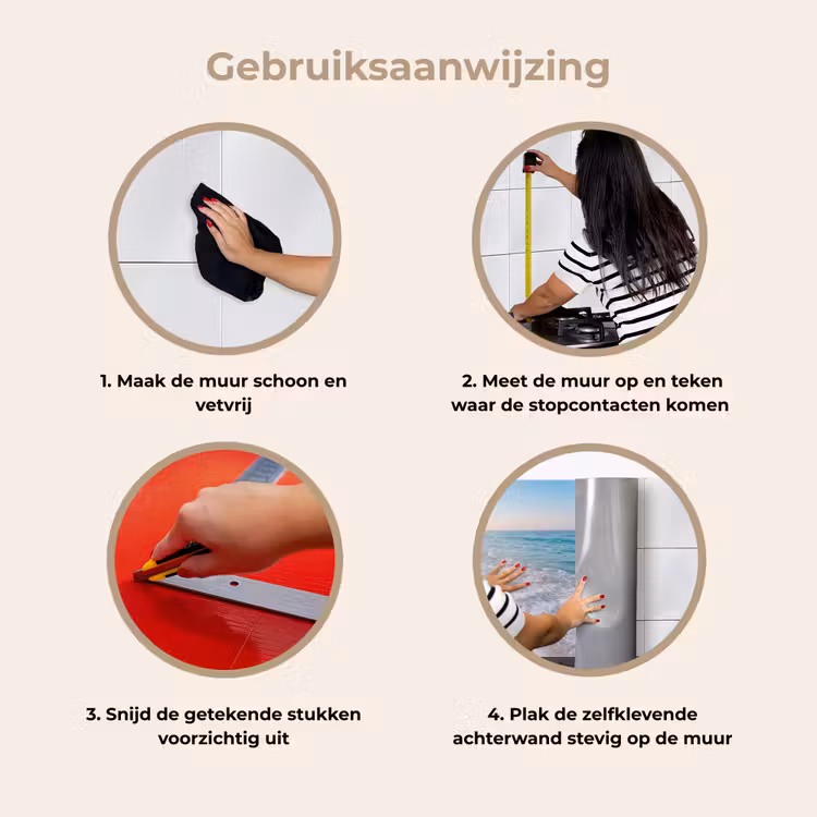 Zee - Golven - Strand - Natuur - Wit keuken achterwand 2 middel -gebruiksaanwijzing_NL