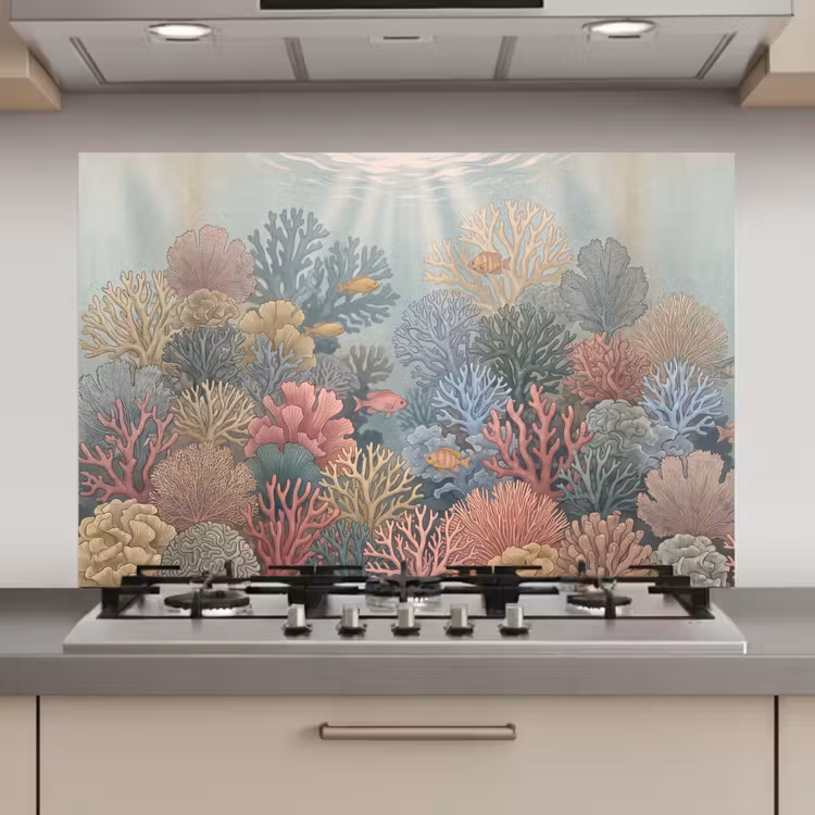 Zee - Koraal - Vis - Natuur - Kleurrijk keuken achterwand spatscherm klein -3d_website