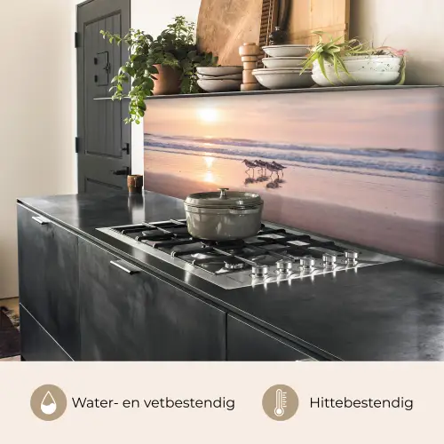 Zee - Vogels - Strand keuken achterwand 2 middel -usp_NL