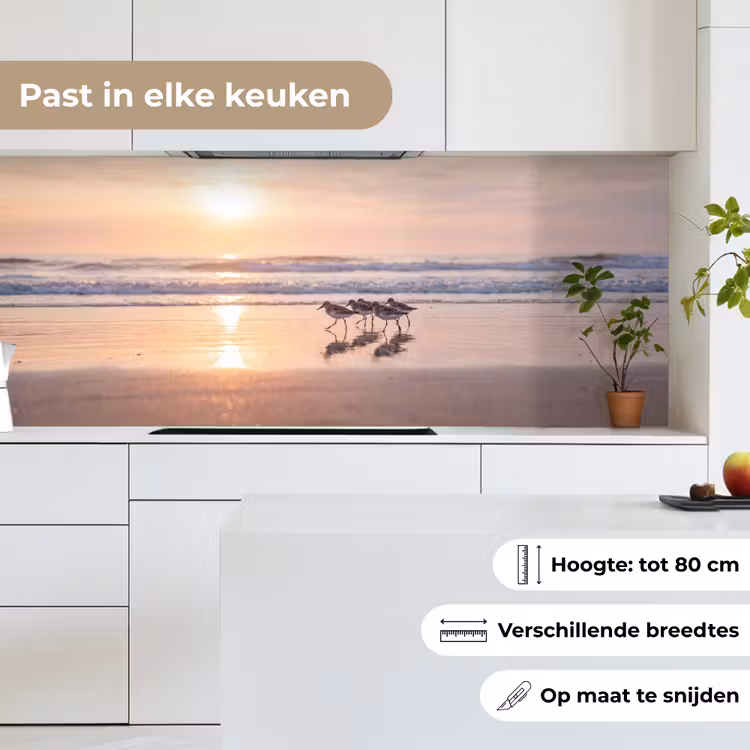 Zee - Vogels - Strand keuken achterwand 2 middel -sfeer4_NL