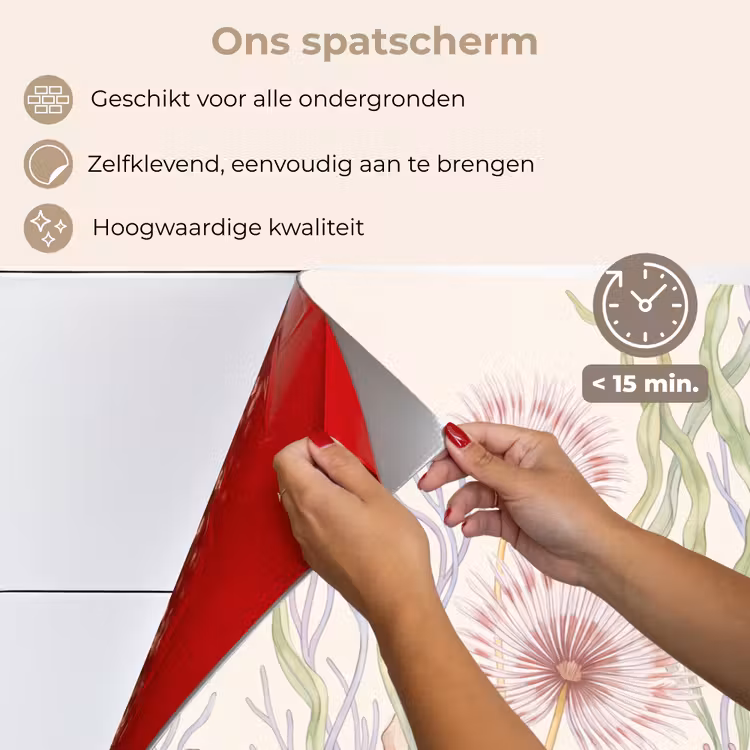 Zeeleven - Koraal - Onderwater - Illustratie - Kleurrijk keuken achterwand spatscherm klein -spatscherm_NL