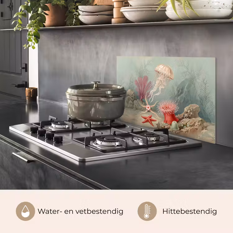 Zeeleven - Kwal - Onderwater - Illustratie - Beige keuken achterwand spatscherm klein -usp_NL