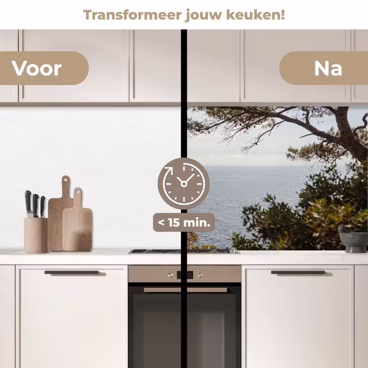 Keuken achterwand - Zeilboot - bomen - water - Zeilboot - bomen - water keuken achterwand 2 middel