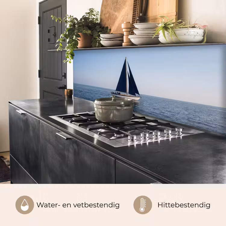 Zeilboot - Zee - Blauw keuken achterwand 2 middel -usp_NL