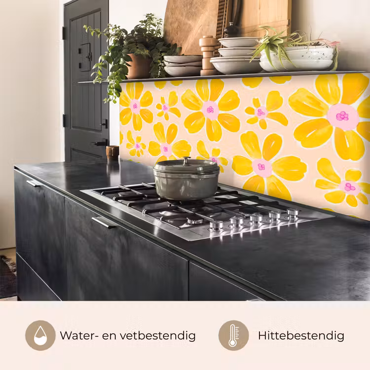 Zomers - Bloemen - Geel keuken achterwand 2 middel 871 -usp_NL