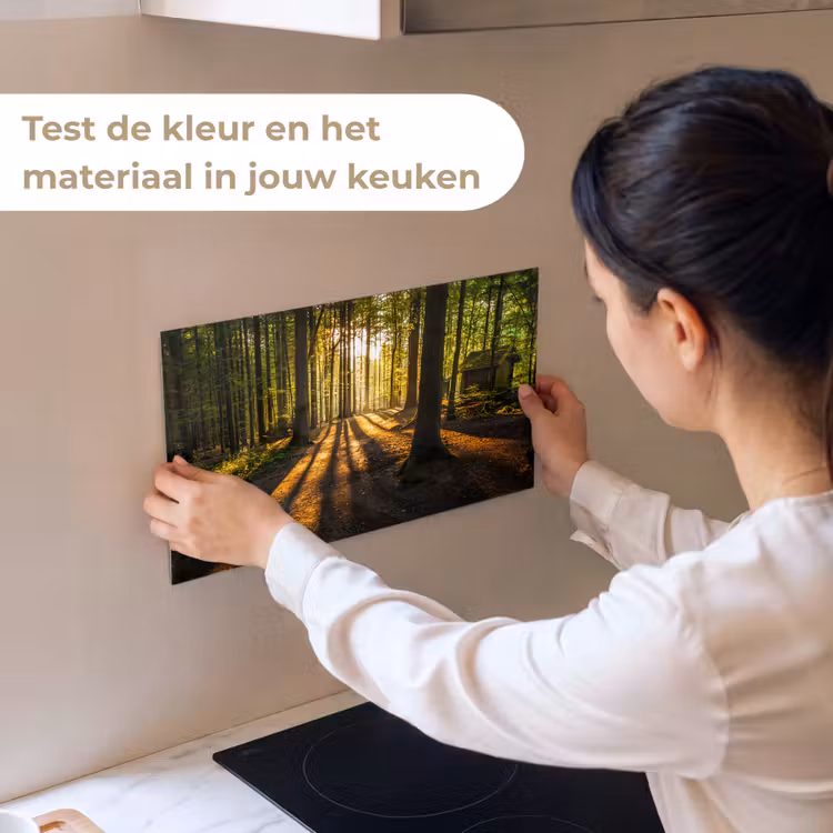 Zon - Bomen - Bos - Landschap - Natuur keuken achterwand sample klein -USP_sampleNL
