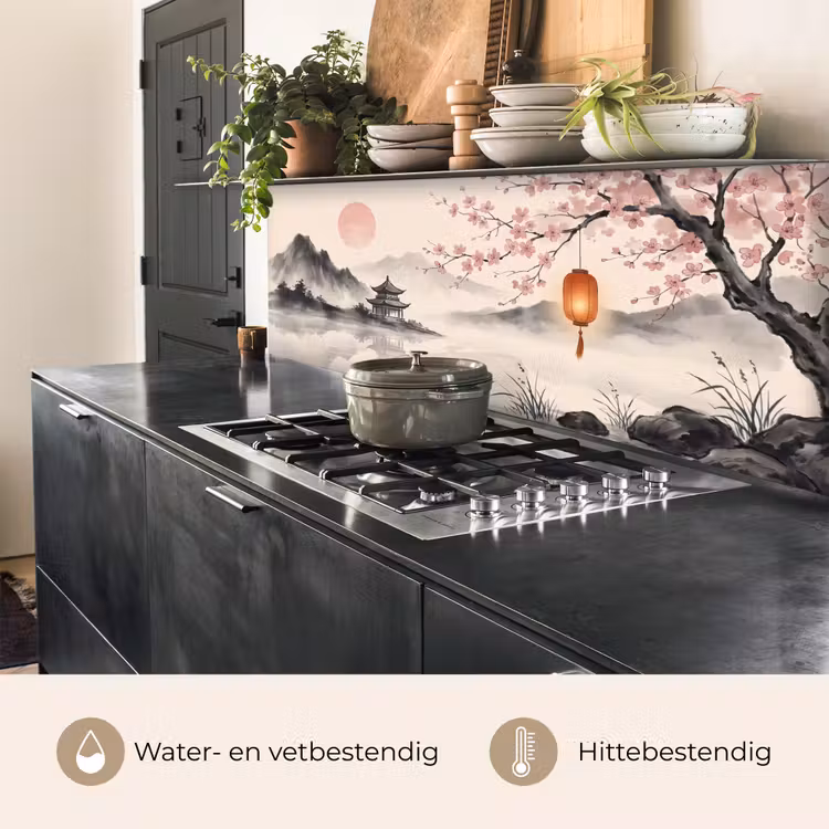 Zon - Japans - Traditioneel keuken achterwand 2 middel -usp_NL