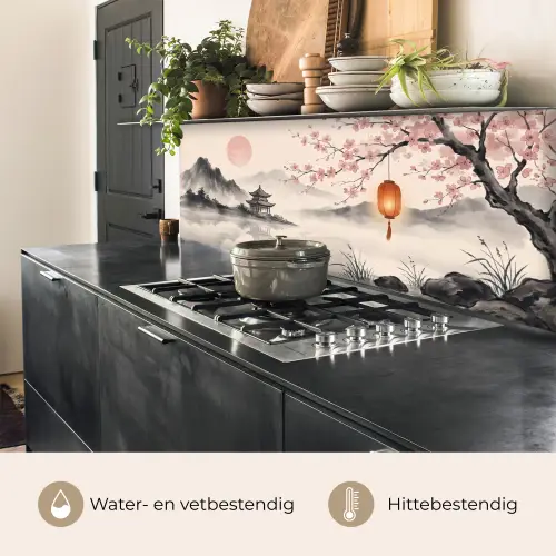 Zon - Japans - Traditioneel keuken achterwand 2 middel -usp_NL
