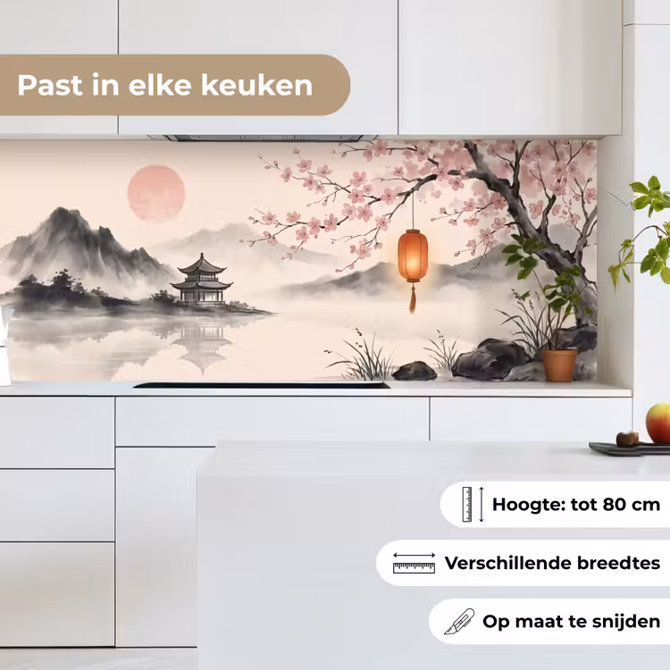 Zon - Japans - Traditioneel keuken achterwand 2 middel -sfeer4_NL