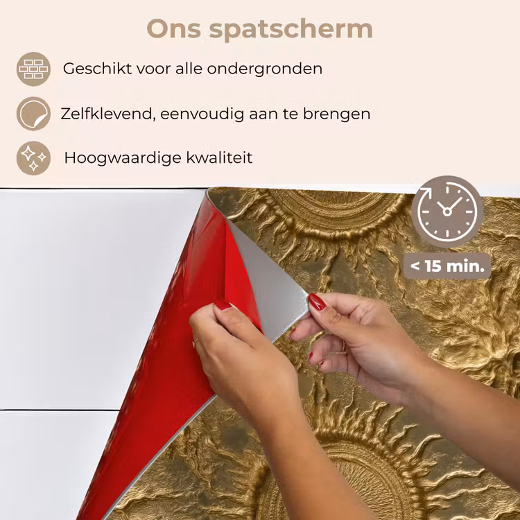 Zon - Reliëf - Antiek - Goud keuken achterwand spatscherm klein 900 -spatscherm_NL