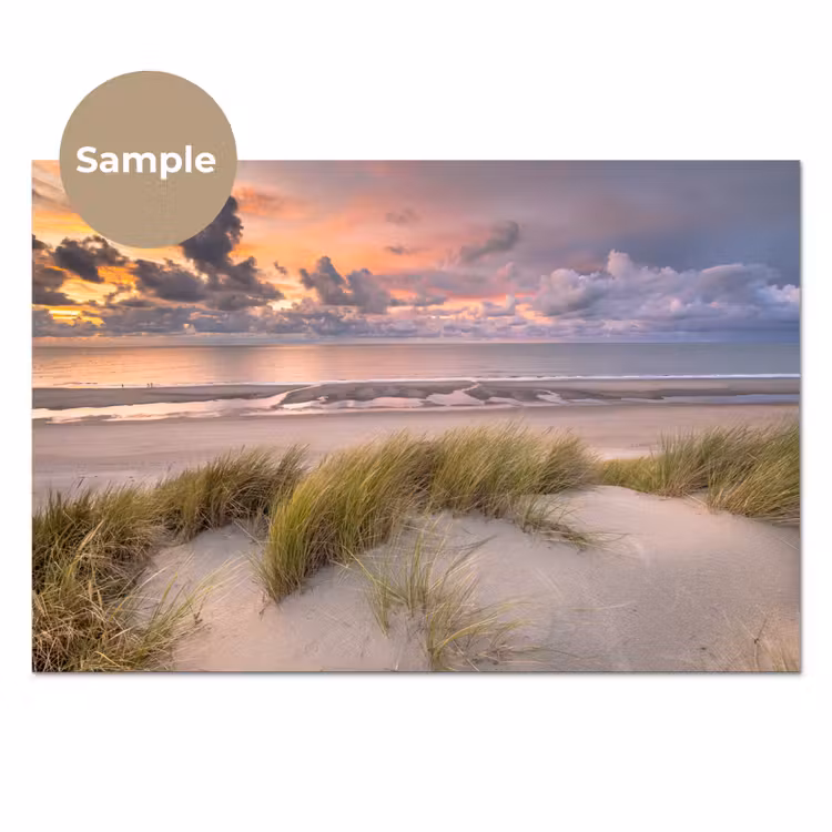 Zonsondergang - Duin - Strand - Planten - Zee keuken achterwand sample klein -3d