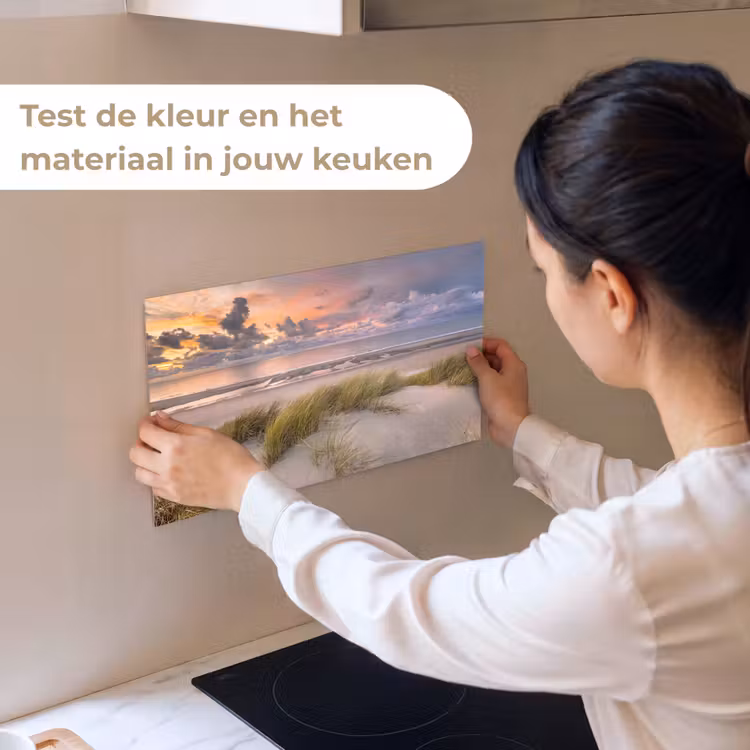 Zonsondergang - Duin - Strand - Planten - Zee keuken achterwand sample klein -USP_sampleNL