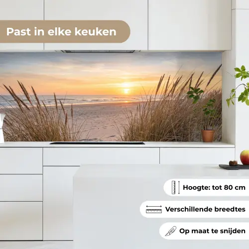 Zonsondergang - Duinen - Zee keuken achterwand 2 middel -sfeer4_NL