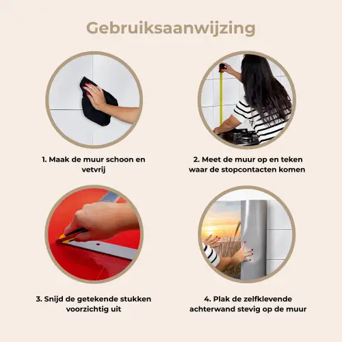 Zonsondergang - Duinen - Zee keuken achterwand 2 middel -gebruiksaanwijzing_NL