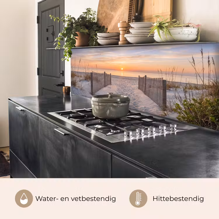 Zonsondergang - Strand - Zand keuken achterwand 2 middel -usp_NL