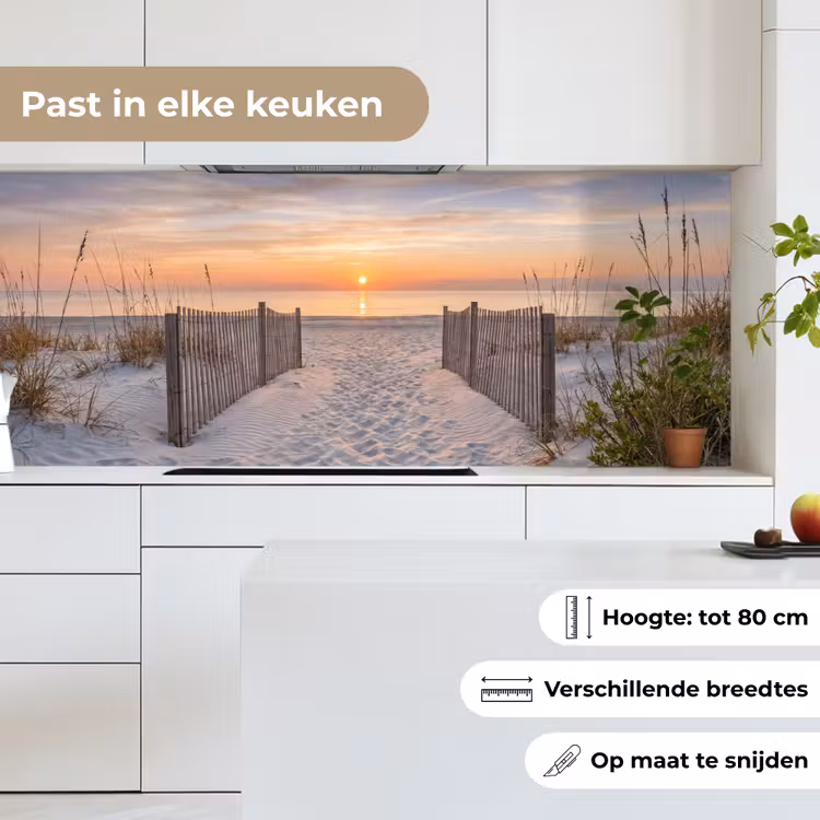 Zonsondergang - Strand - Zand keuken achterwand 2 middel -sfeer4_NL