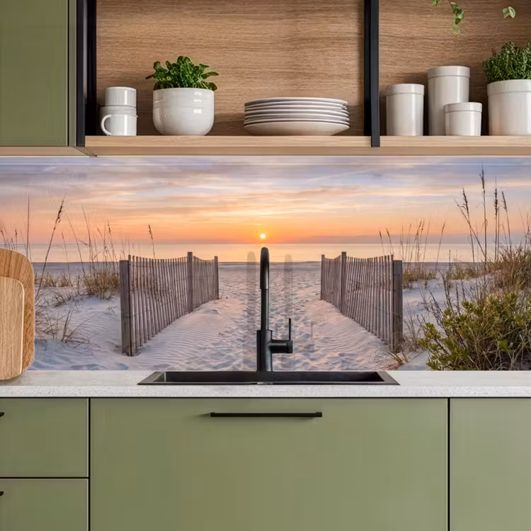 Zonsondergang - Strand - Zand keuken achterwand 2 middel -sfeer3