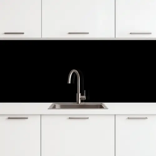 Zwart - Effen kleur keuken achterwand 2 middel 871 -3d