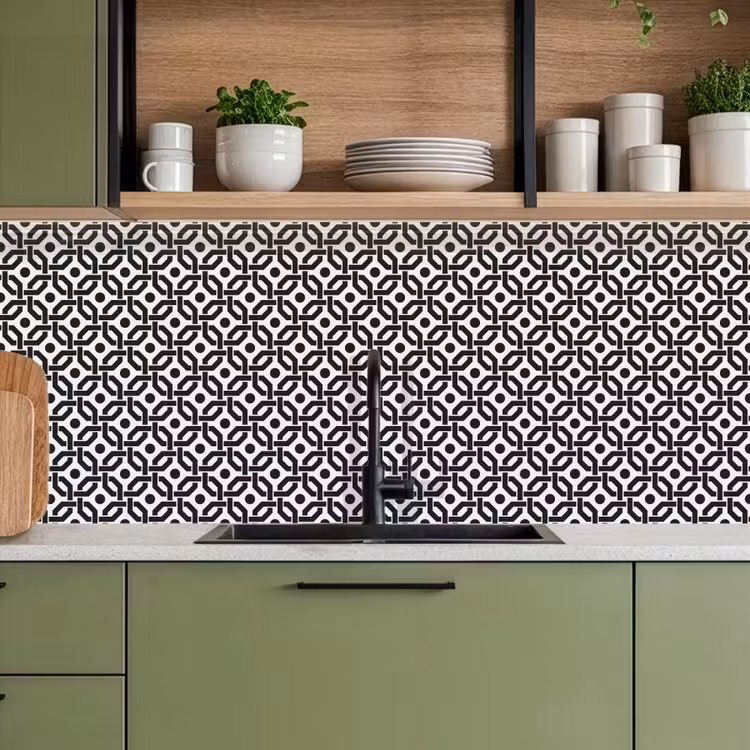 Zwart - Geometrie - Design keuken achterwand 2 middel 871 -sfeer3