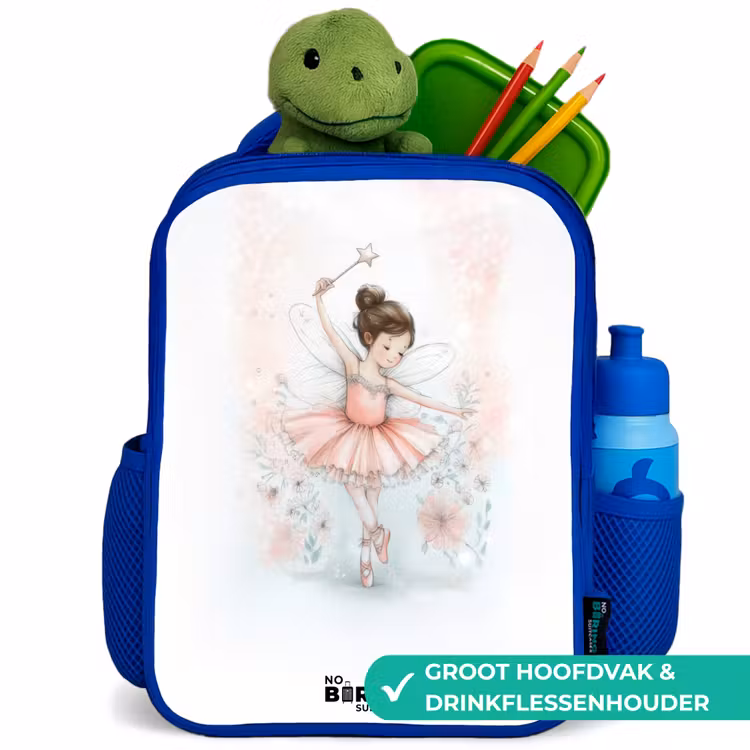 Ballerina - Elf - Fee Kinderrugzak - Blauw middel -inhoud_NL