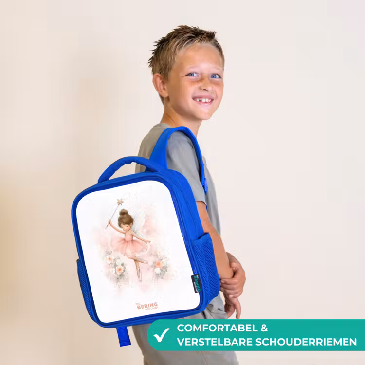 Ballerina fee in roze Kinderrugzak - Blauw middel -sfeer3_NL