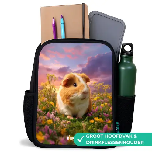 Cavia - Natuur - Dier Rugzak - Zwart middel -inhoud_NL
