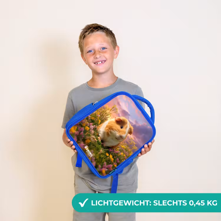Cavia - Natuur - Dier Kinderrugzak - Blauw middel -sfeer1_NL