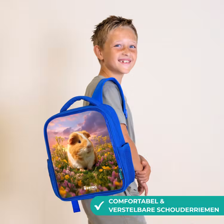 Cavia - Natuur - Dier Kinderrugzak - Blauw middel -sfeer3_NL