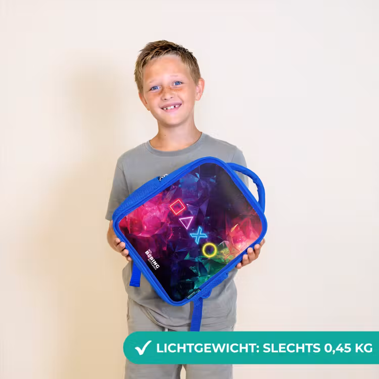 Controller - Symbolen - Neon Kinderrugzak - Blauw middel -sfeer1_NL