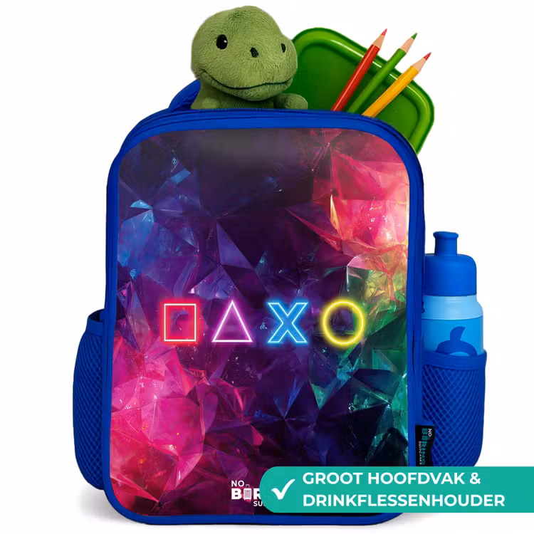 Controller - Symbolen - Neon Kinderrugzak - Blauw middel -inhoud_NL