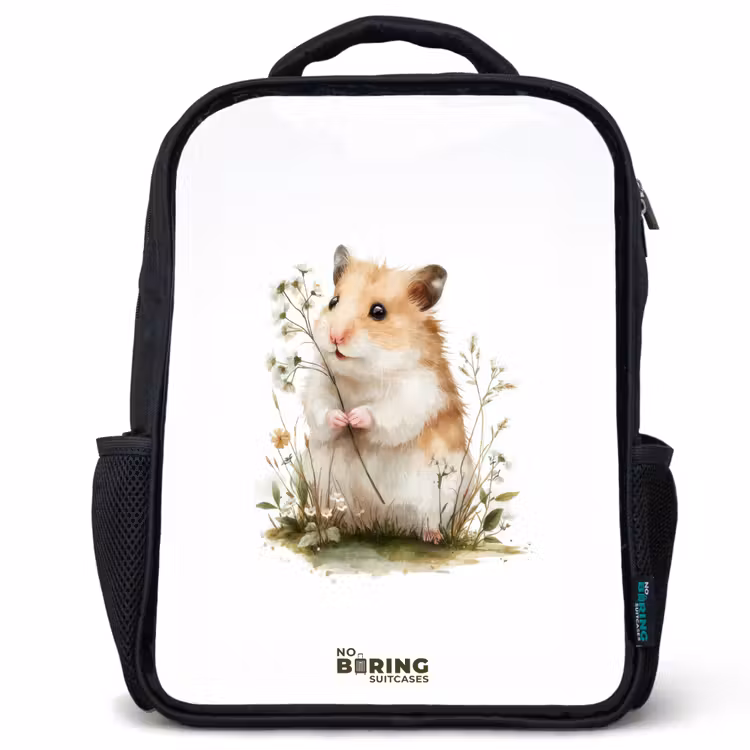 Dier - Natuur - Hamster Rugzak - Zwart middel -3d