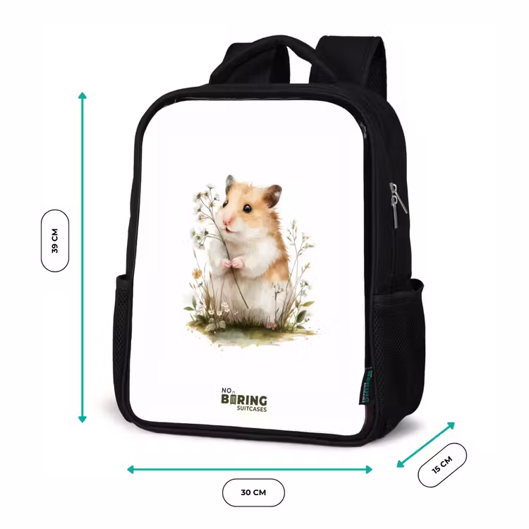 Dier - Natuur - Hamster Rugzak - Zwart middel -productfoto_formaten