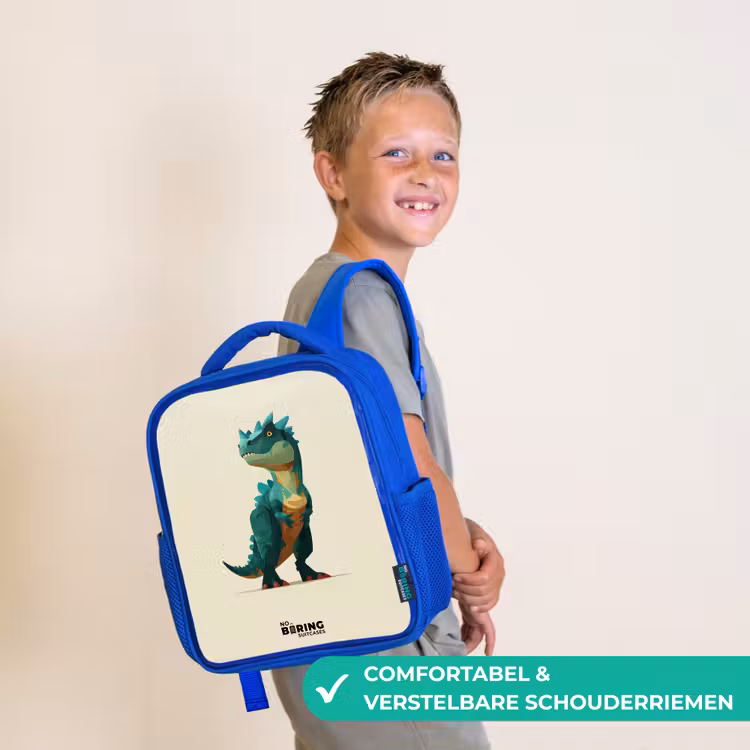 Dino - Dier - Groen Kinderrugzak - Blauw middel -sfeer3_NL