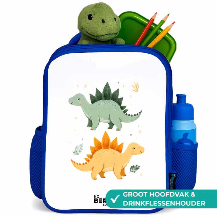 Dinos - Dieren - Groen - Oranje Kinderrugzak - Blauw middel -inhoud_NL
