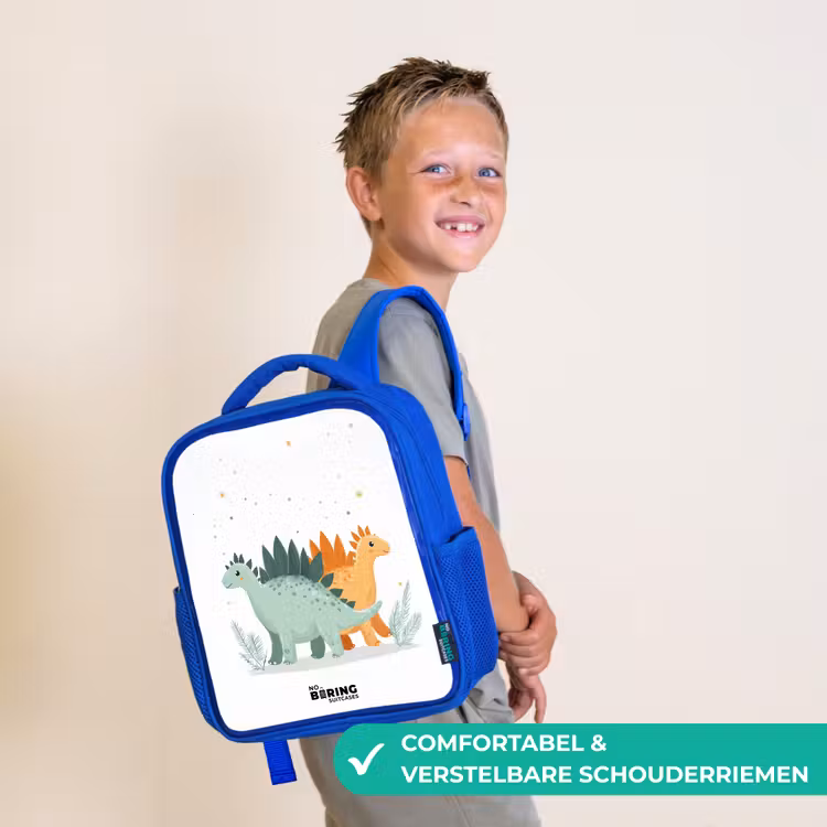Dinos - Dieren - Sterren Kinderrugzak - Blauw middel -sfeer3_NL