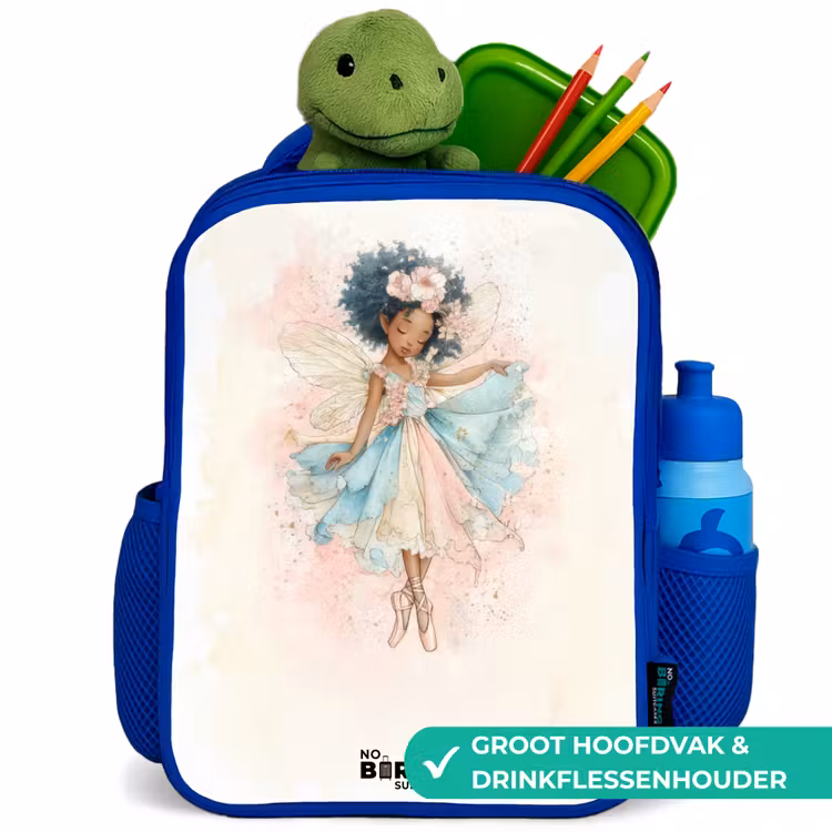 Elf - Ballet - Kleurrijk Kinderrugzak - Blauw middel -inhoud_NL