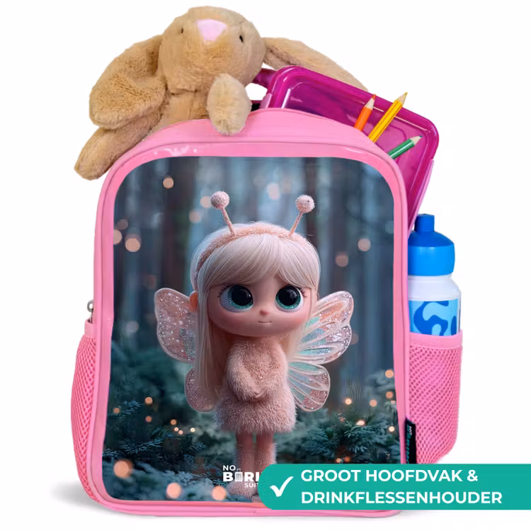 Fairy - Bos - Glitters Kinderrugzak - Roze middel -inhoud_NL