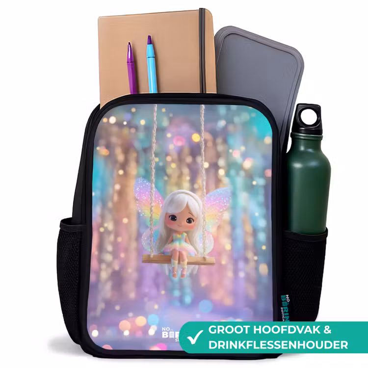 Fee - Elf - Regenboog Rugzak - Zwart middel -inhoud_NL