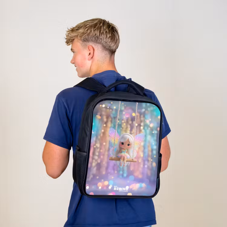 Fee - Elf - Regenboog Rugzak - Zwart middel -sfeer8
