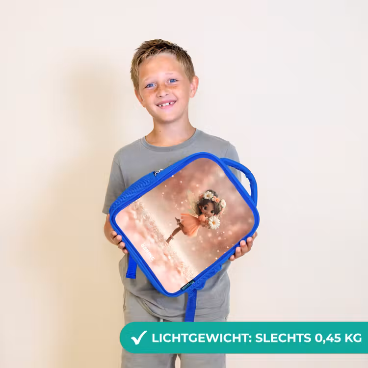 Fee met madeliefjes Kinderrugzak - Blauw middel -sfeer1_NL