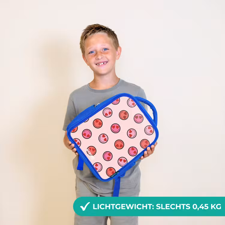 Hartje - Smiley - Patroon Kinderrugzak - Blauw middel -sfeer1_NL