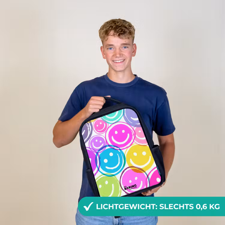 Kleurrijke glimlachexplosie Rugzak - Zwart middel -sfeer7_NL