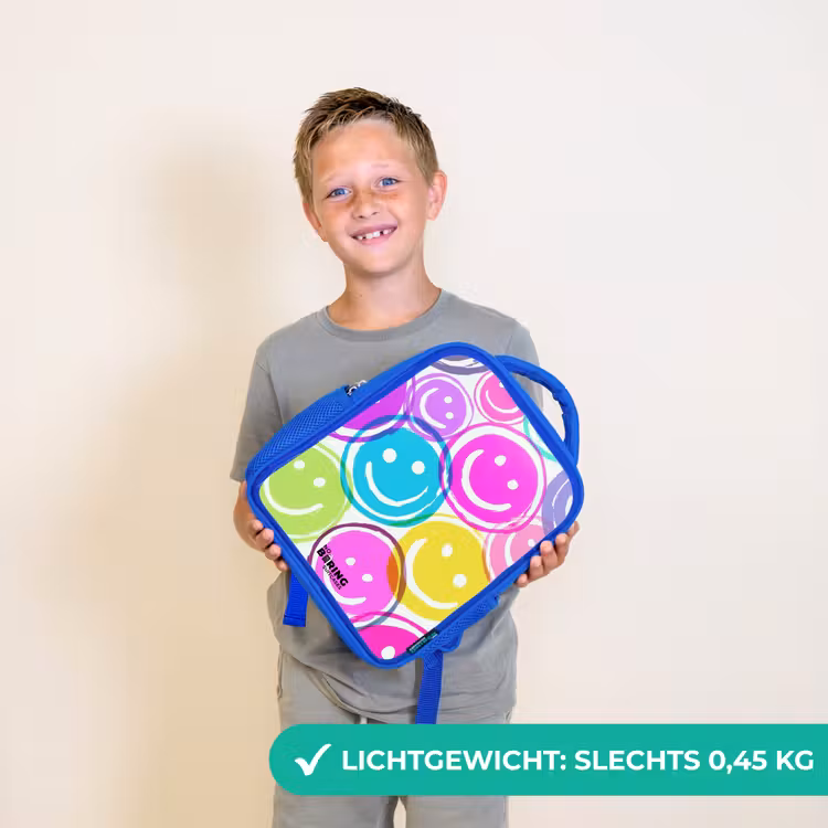 Kleurrijke glimlachexplosie Kinderrugzak - Blauw middel -sfeer1_NL