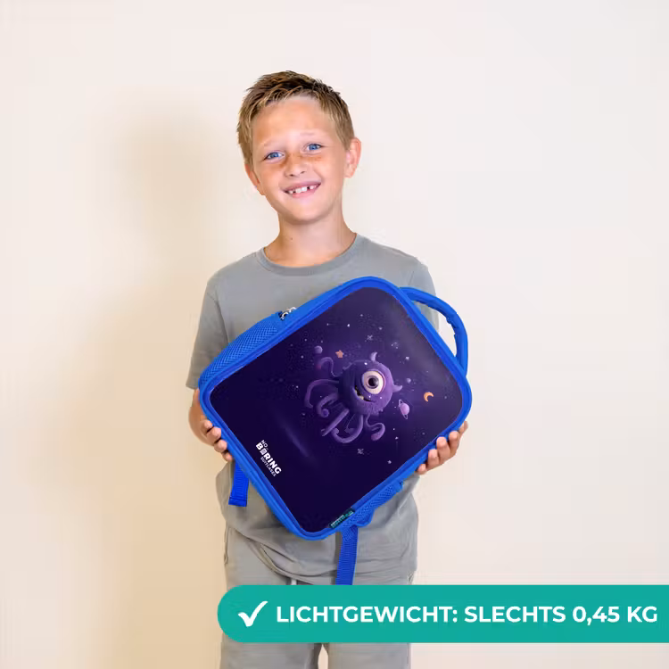 Kosmisch tentakelmonster Kinderrugzak - Blauw middel -sfeer1_NL