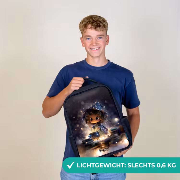 Magische Nacht vol Toverkunst Rugzak - Zwart middel -sfeer7_NL
