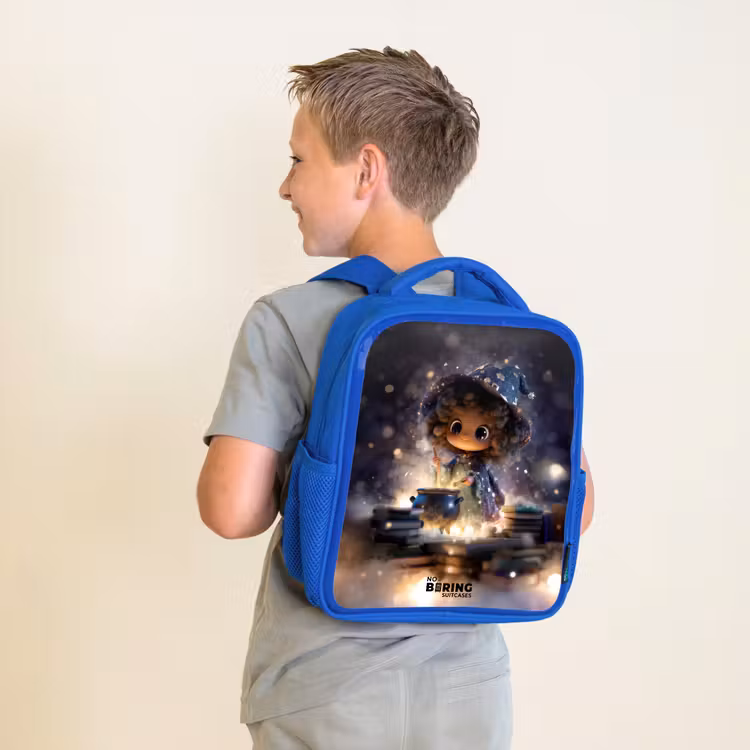 Magische Nacht vol Toverkunst Kinderrugzak - Blauw middel -sfeer2